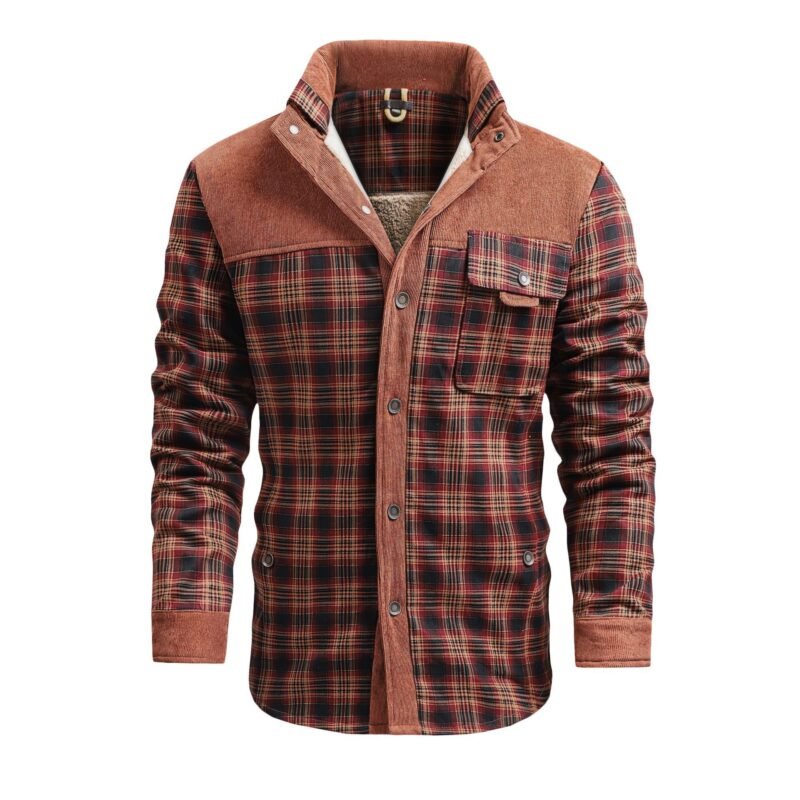Men's Thermal Plaid Jacket Long-sleeved | ShopDecimals