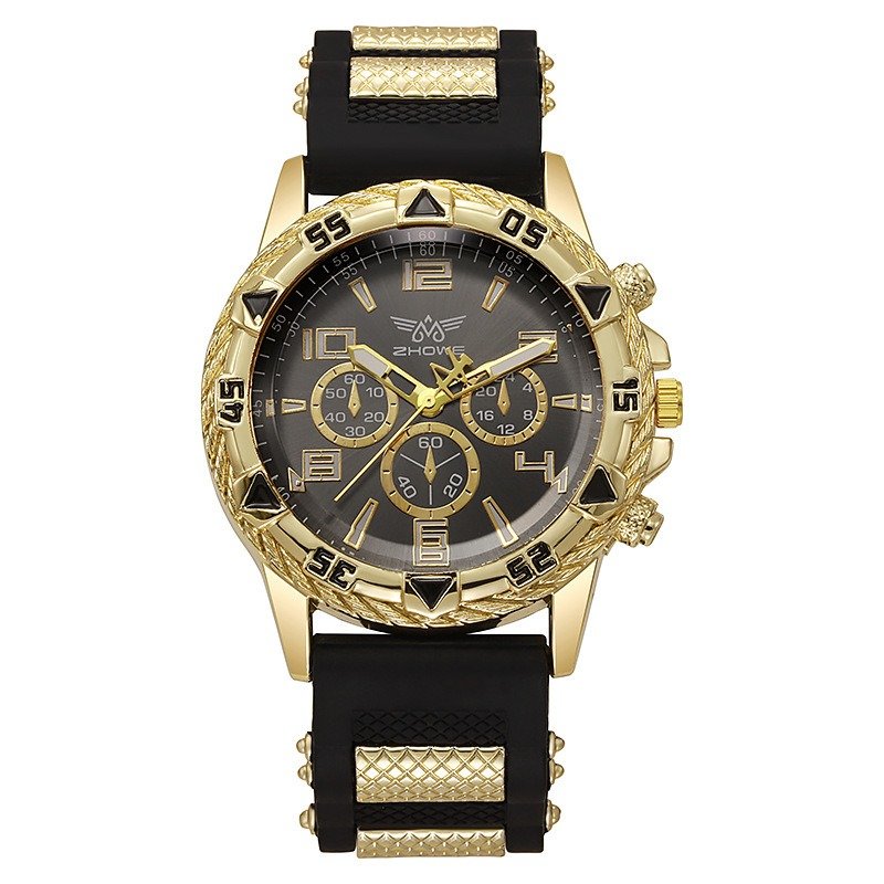 Watch Silicone Band Blue Light Glass Men's Watch | ShopDecimals