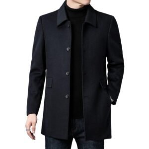 Men's Mid-length Double-sided Four-season Lapel Woolen Coat | ShopDecimals
