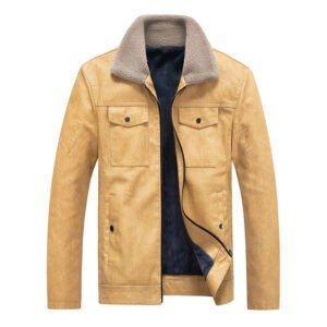 Leather Men's Tooling Jacket Plus Velvet Thickening | ShopDecimals