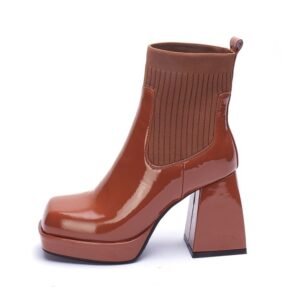 Thick-soled Thick-heeled High-heeled Ankle Boots | ShopDecimals