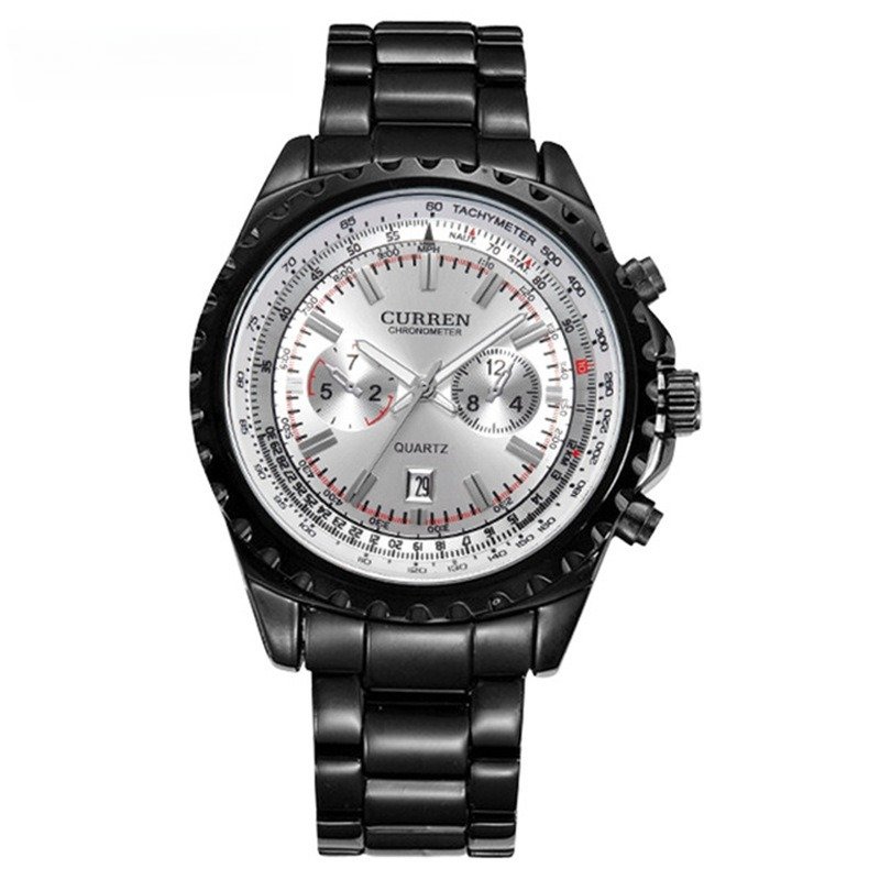 Men's Casual Quartz Movement Steel Band Wrist Business Watch | ShopDecimals