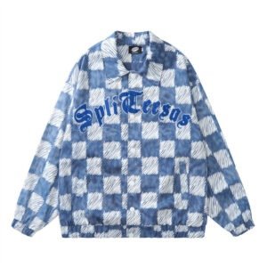 Street Checkerboard Lapel Jacket Men's | ShopDecimals