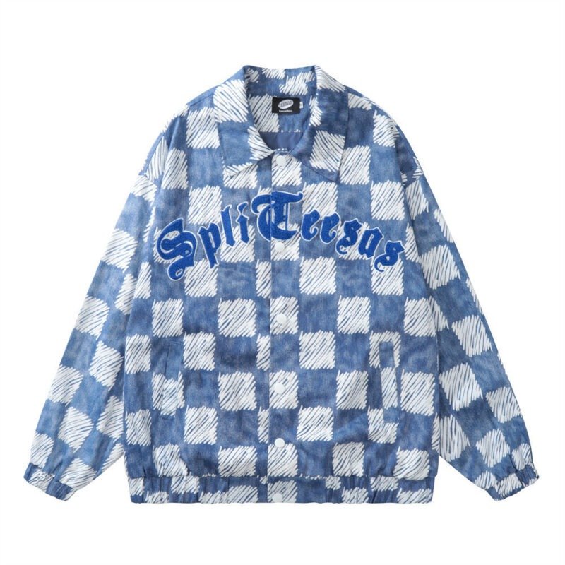 Street Checkerboard Lapel Jacket Men's | ShopDecimals