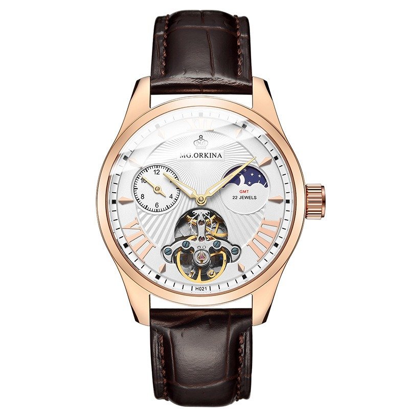 Men's Fashion Simple Leisure Tourbillon Automatic Mechanical Watch | ShopDecimals