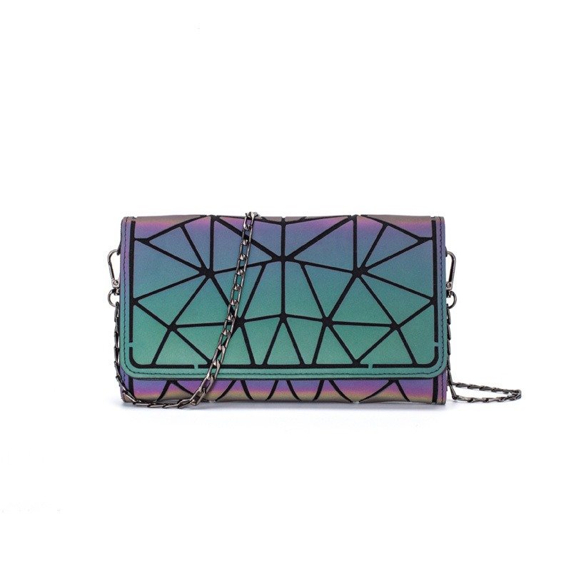 Fashion Luminous Chain Crossbody Geometric Rhombus Bag | ShopDecimals