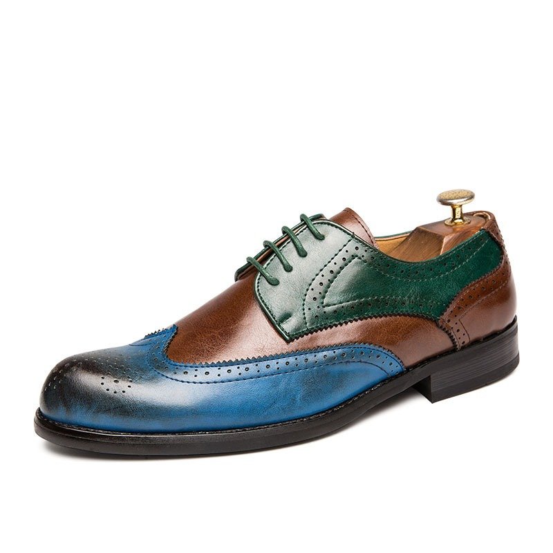 European And American Men'S Wedding Shoes Fashion Brogue Carved Leather Shoes | ShopDecimals