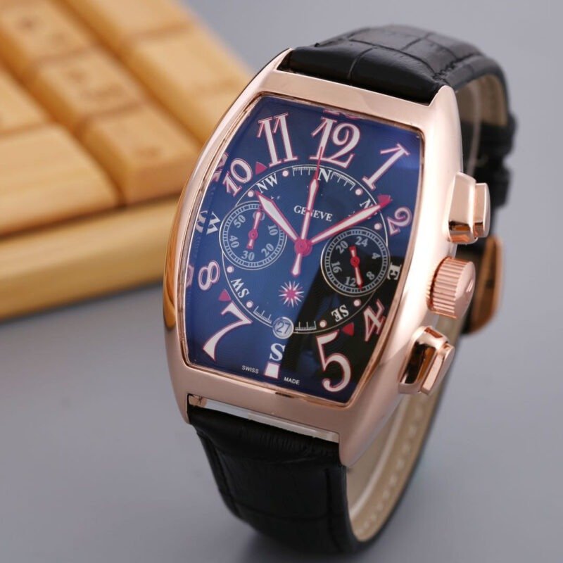 Men's Quartz 6-Hand Second Running Flange Watch