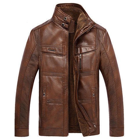 Middle Aged Men Fashion PU Jacket | ShopDecimals