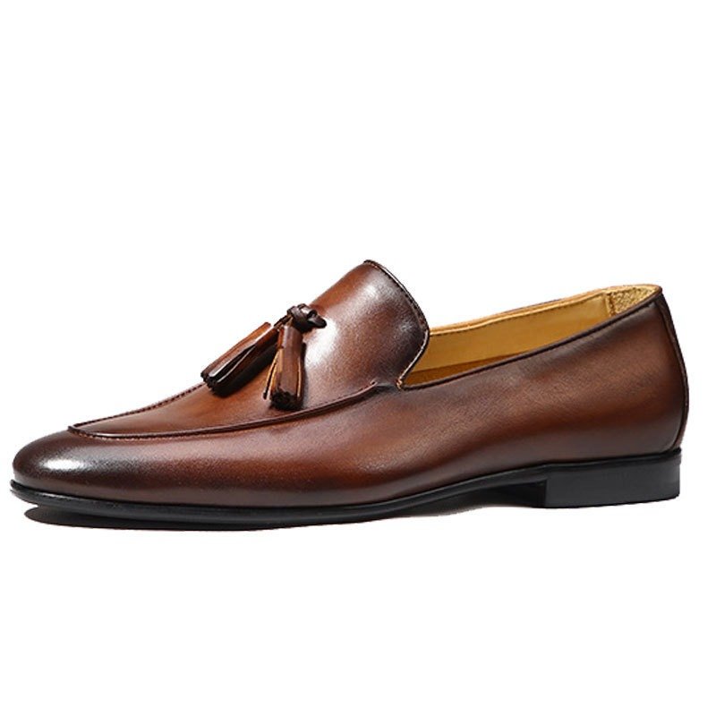 Men's Leather Tassel Summer Breathable Dress Shoes | ShopDecimals