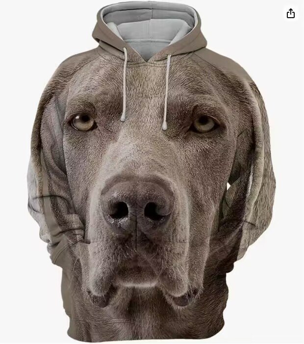 Men's Thermal Transfer 3D Dog Hoodie Sweater | ShopDecimals
