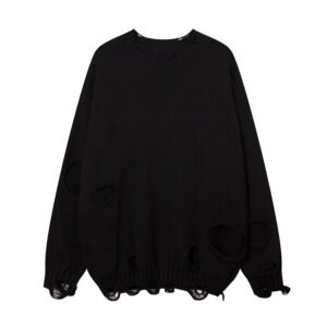 Solid Color Ripped Pullover For Men | ShopDecimals