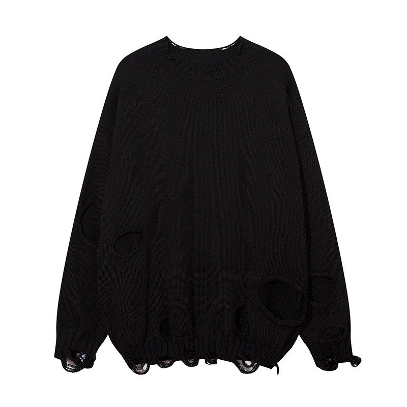 Solid Color Ripped Pullover For Men | ShopDecimals