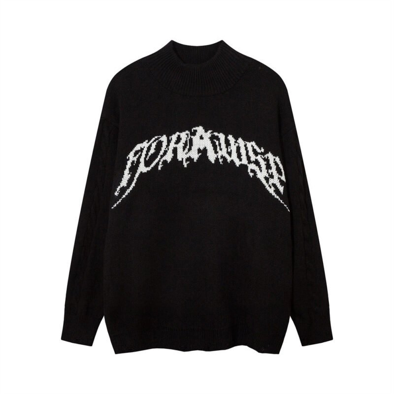 Letter Jacquard Sweater For Men | ShopDecimals