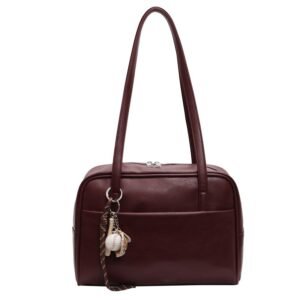 Feather‑Light Under‑Arm Shoulder Bag for Women – 0.68 kg, Compact 250×350×40 mm Design with Stylish Pendant Details – Shopdecimals