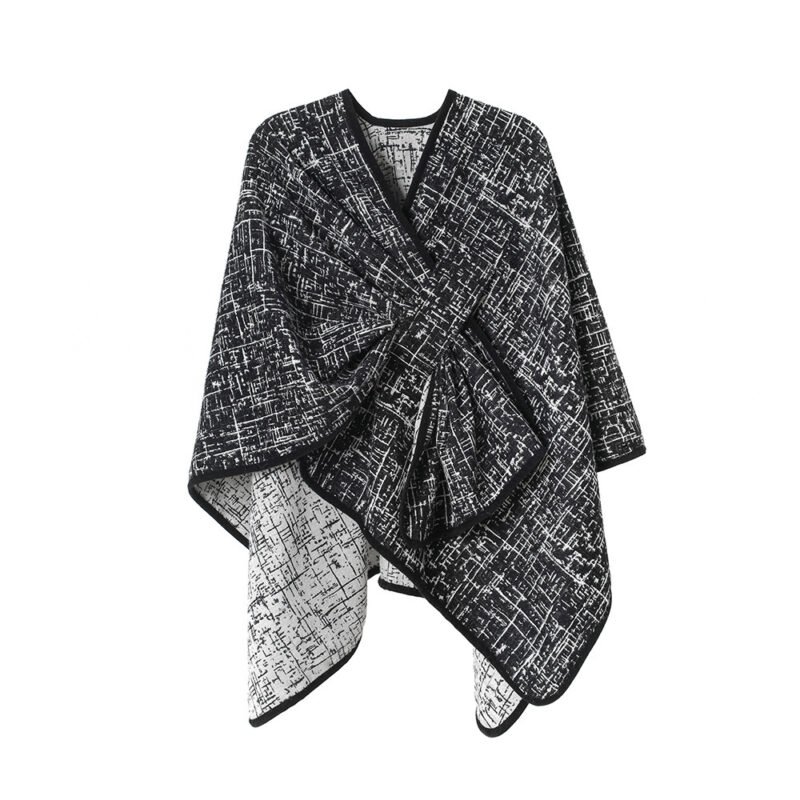 High-grade Plush Jacquard Buckle Shawl | ShopDecimals