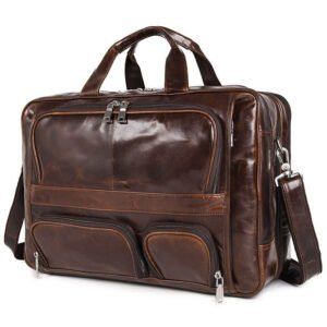 Large-capacity Leather Handbag Computer Briefcase Bag | ShopDecimals