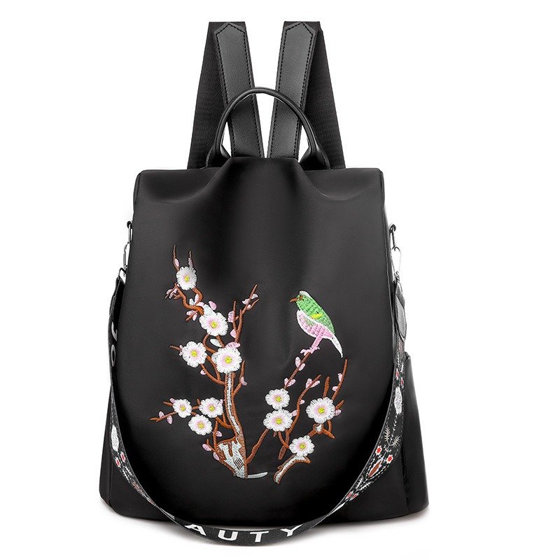 Ethnic Style Embroidery Middle School Student Schoolbag Oxford Cloth | ShopDecimals
