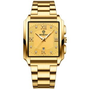 Feather‑Light Rectangular Men’s Watch – 0.13 kg Comfort, 6 Versatile Color Combos, 30 M Water‑Resist, Quartz – Shopdecimals