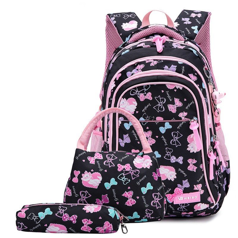 Three-piece Set of Light and Water-repellent Backpack for Primary and Middle School Students | ShopDecimals
