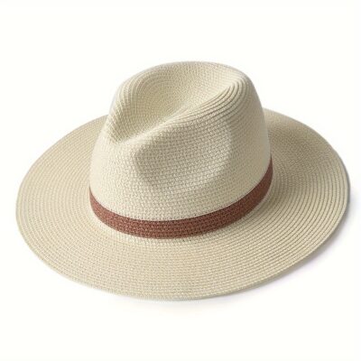 Ultra‑Light Panama Straw Hat for Men & Women – Breathable Sunshade with 300 mm Brim, 4 Summer Colors – Shopdecimals Vacation Essential