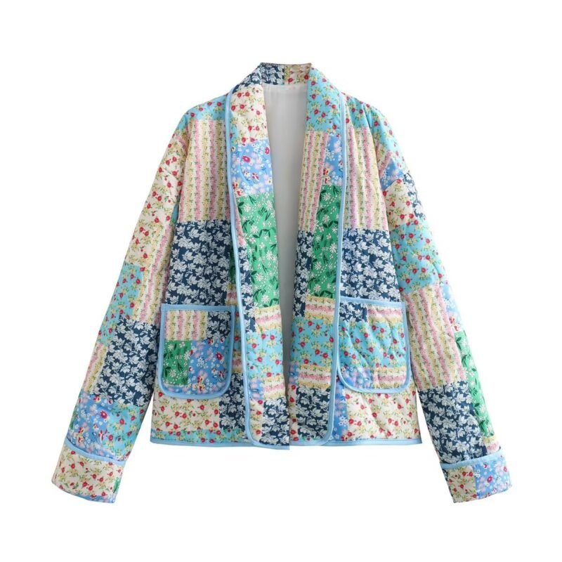 Ultra‑Light Floral Cotton‑Padded Coat – Stay Warm & Mobile on City Streets | Shop Decimals Women’s Wide Street Fashion