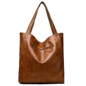 Retro Oil Wax Skin Simple All-match Commute Women's Shoulder Bag | ShopDecimals