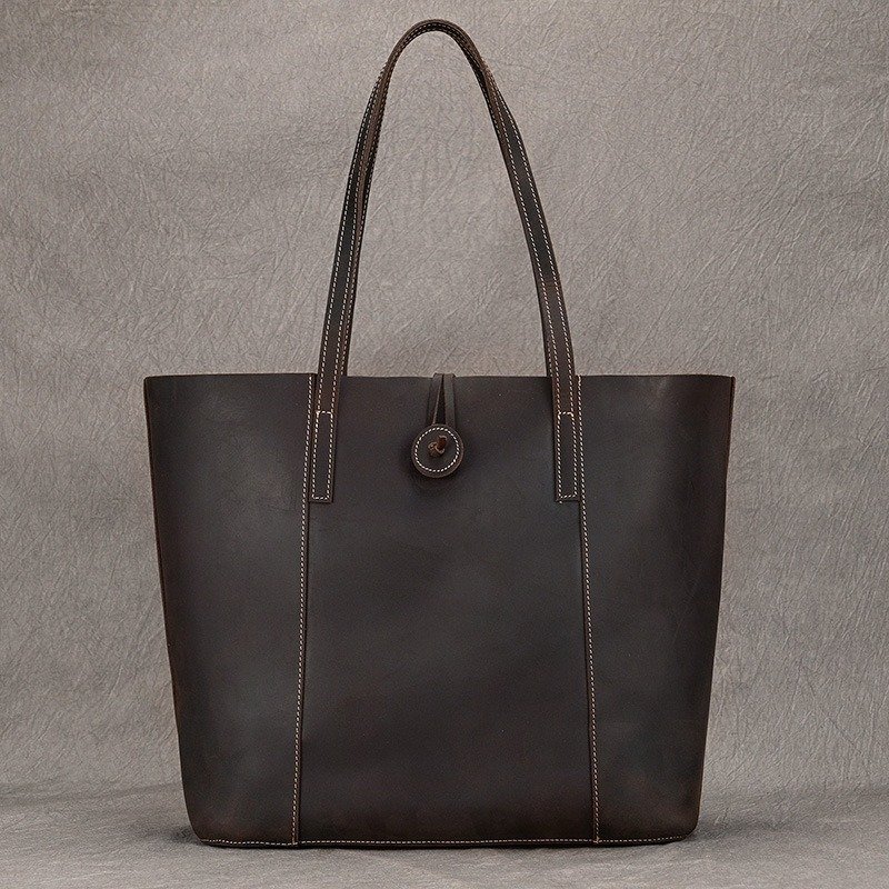 Women's Leather Commuter Hand-carrying Bag Large Capacity | ShopDecimals