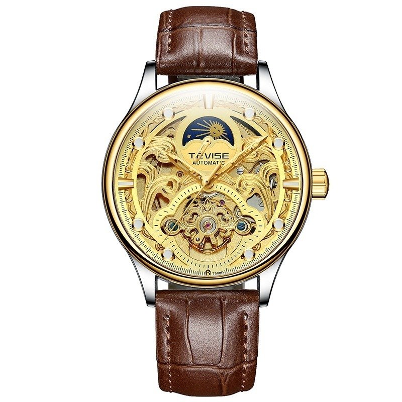 Waterproof Business Leisure Automatic Belt Men's Mechanical Watch | ShopDecimals