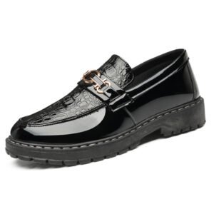 Glossy Casual Men's Youth British Leather Shoes | ShopDecimals
