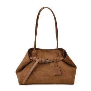 Ultra‑Light Frosted Suede Women’s Tote – 0.48 kg, Large 350×230×100 mm Capacity, Double‑Strap Comfort – Available in Black, Brown, Coffee & Green | Shopdecimals