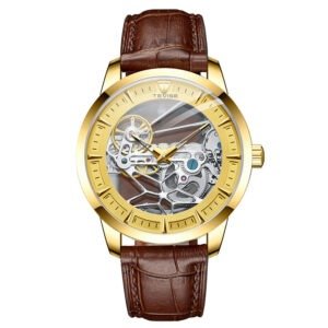 Battery‑Free Automatic Mechanical Watch for Men – Lightweight 0.08 kg Case, Waterproof, 5 Leather Straps | Shopdecimals