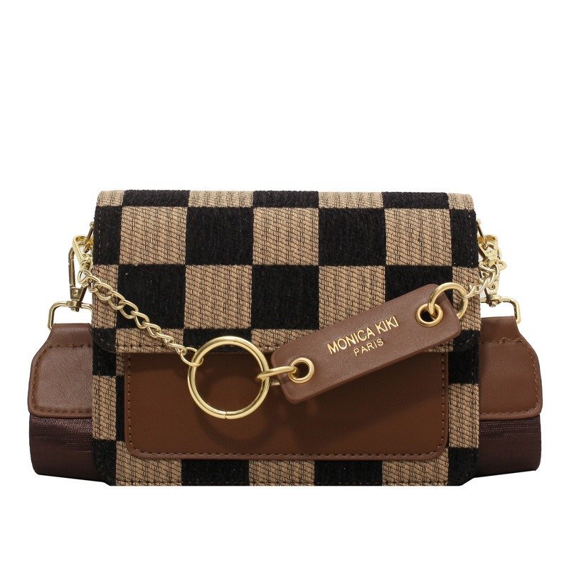 Ultra‑Light Women’s Messenger Bag – 0.47 kg, Spacious 19×15×8.5 cm Interior, Plaid & Solid Colors – Shopdecimals