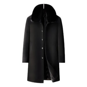 Fleece-lined Long Coat For Middle-aged And Elderly Dad's Wool Overcoat | ShopDecimals