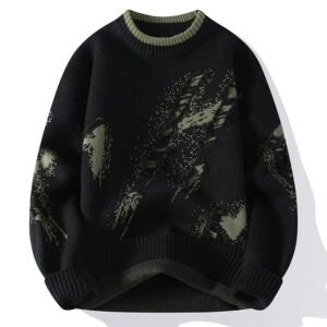 Lightweight Thermal Knit Sweater for Men – Feather‑light Warmth, Loose Fit, Rabbit‑Fur Modal, Available in Black, White & Sky Blue – Shop Decimals