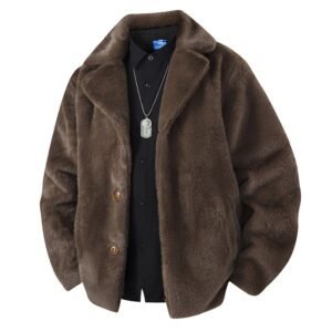 Ultra‑Warm Fleece‑Lined Mink Fur Coat – Lightweight 0.87 kg, 350 cm Length, Large Lapel, Sizes S‑XXL – Shopdecimals