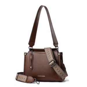Lightweight Crossbody Bucket Bag for Women – 0.6 kg, Adjustable 250 cm Strap, Hidden Pocket & Zip Compartments, 5 Colors | Shopdecimals
