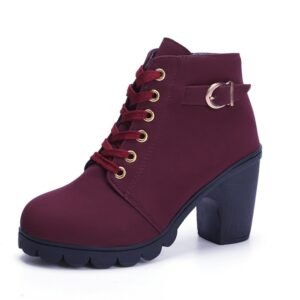 Cuculus New Spring Winter Women Boots High Quality Solid Lace-up European Ladies shoes | ShopDecimals