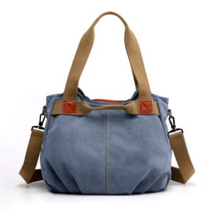 Large Capacity Simple Solid Color Multifunctional Portable Diagonal Canvas Bag | ShopDecimals