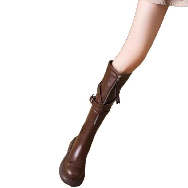 Brown Women's Riding Boots Thin High Tube Long | ShopDecimals