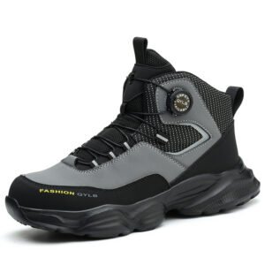 Shopdecimals Lightweight 0.8 kg Safety Boots with Quick‑Release Buckle – Impact‑Resistant Steel Toe, Mid‑Cut Comfort for Construction