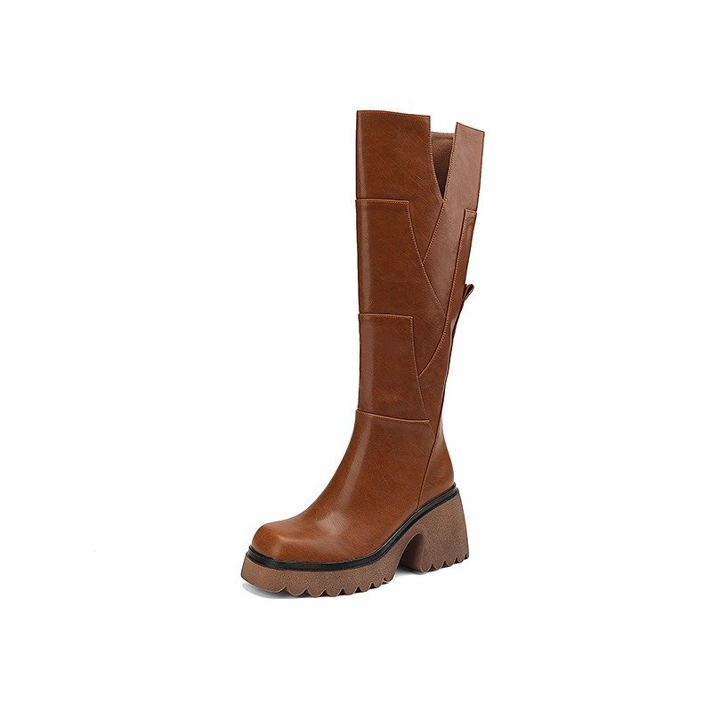 Brown Women's Platform Below The Knee Boots | ShopDecimals