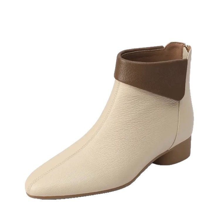 Women's Versatile Single-layer Cotton-lined French-style Martin Boots | ShopDecimals