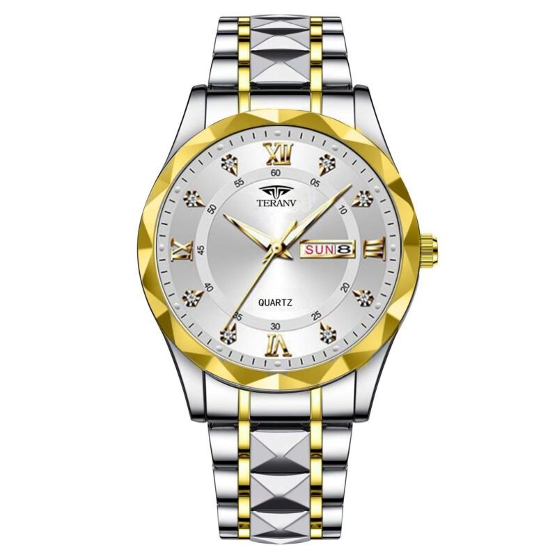 Watch Men's Chinese And English Calendar Diamond Shell | ShopDecimals