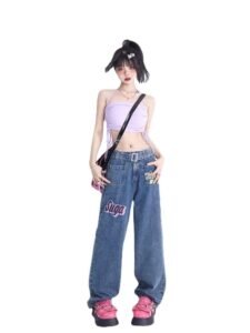 Spicy Girls Straight Leg Jeans Women's Loose Fit | ShopDecimals