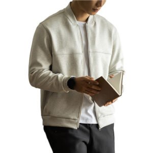 Heavy Japanese Cotton Baseball Collar Loose Zip Coat | ShopDecimals