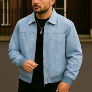 Vintage Brown Lapel Men's Leather Overcoat Jacket | ShopDecimals