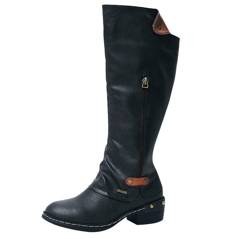 Plus Size Amazon Flat Zipper Women Boots | ShopDecimals
