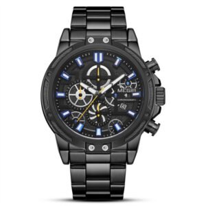 Men's Watch Sports Business Chronograph Luminous Stainless Steel Band Quartz | ShopDecimals