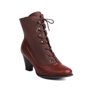 Retro British Style Cone-shaped Heel Martin Boots | ShopDecimals
